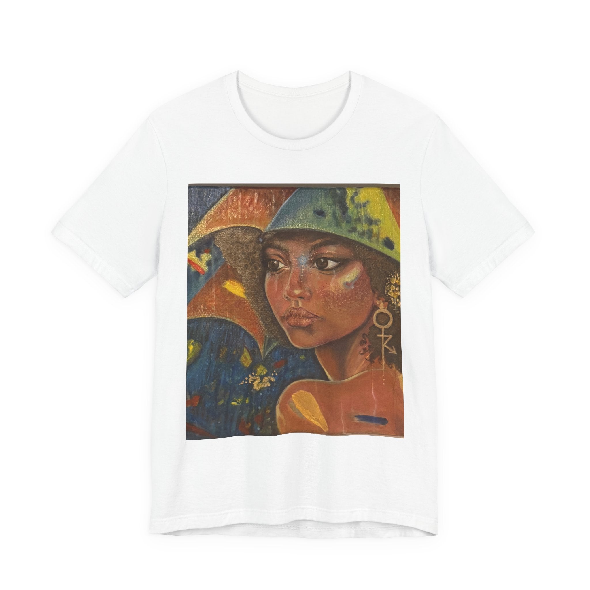Afrocentric Art Portrait Tee — 'Tranquil Creations' Graphic T-Shirt
