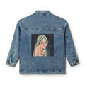 Women's Denim Jacket — 'Roze' 90s-Inspired Oil Painting Print by Jena Gibson