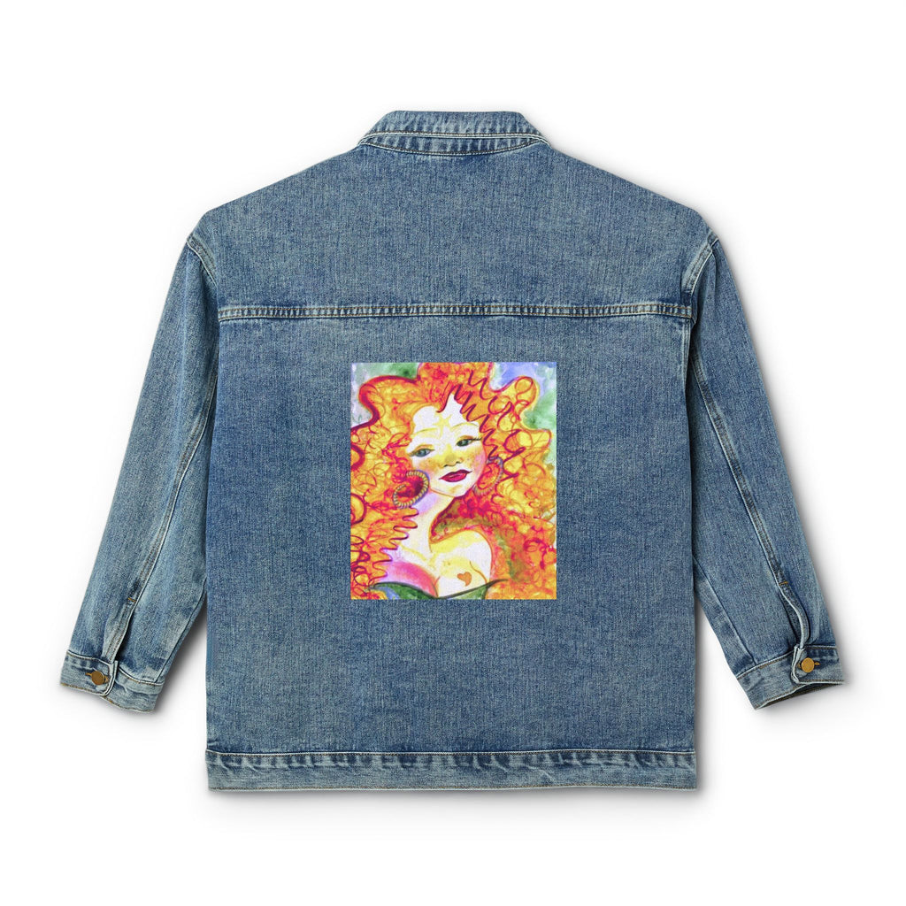 Pisces Goddesses Watercolor Denim Jacket - Retro 90s Women's Fashion