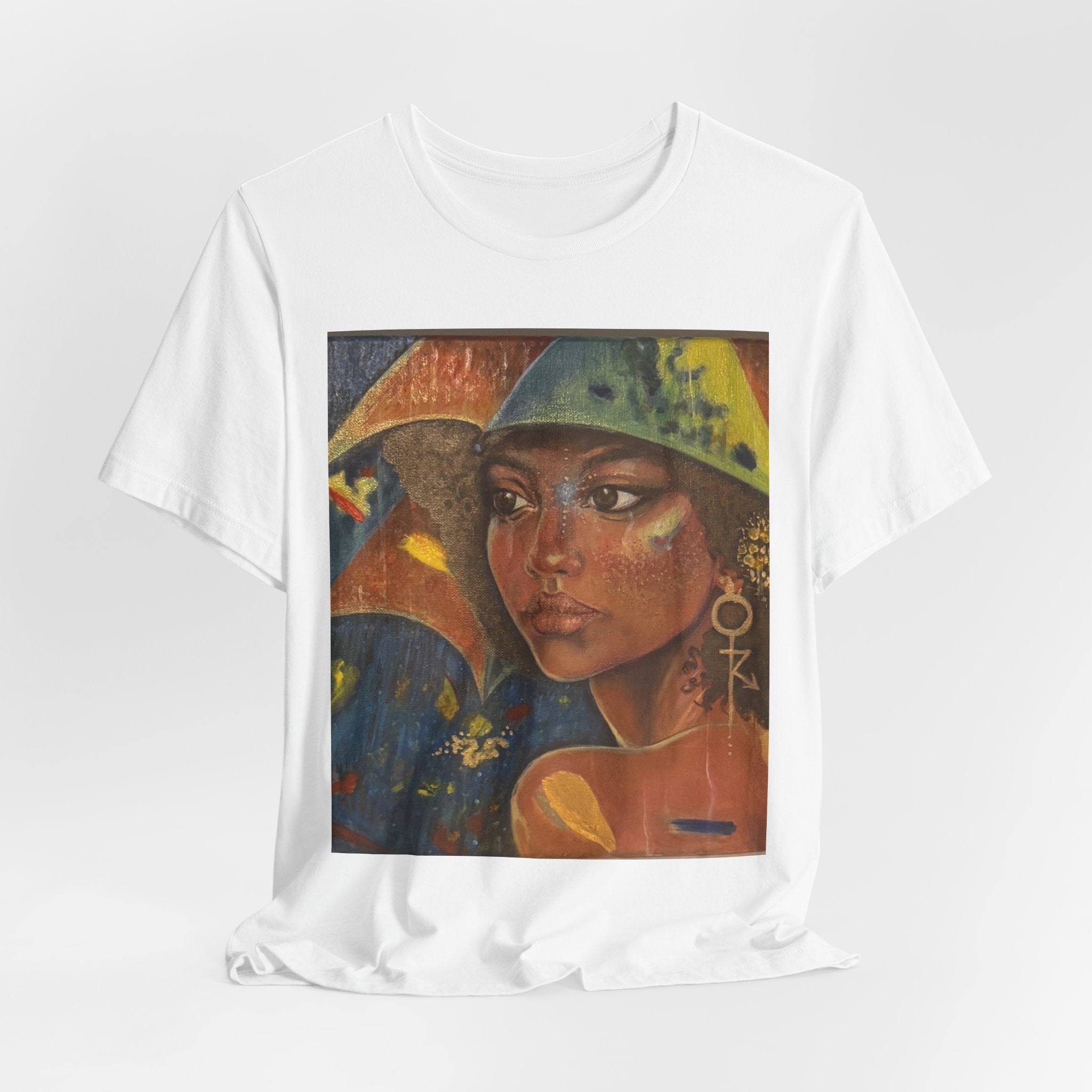 Afrocentric Art Portrait Tee — 'Tranquil Creations' Graphic T-Shirt