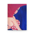 Rainy Day in July Hardcover Journal — Retro Polka Dot Beach Art Notebook