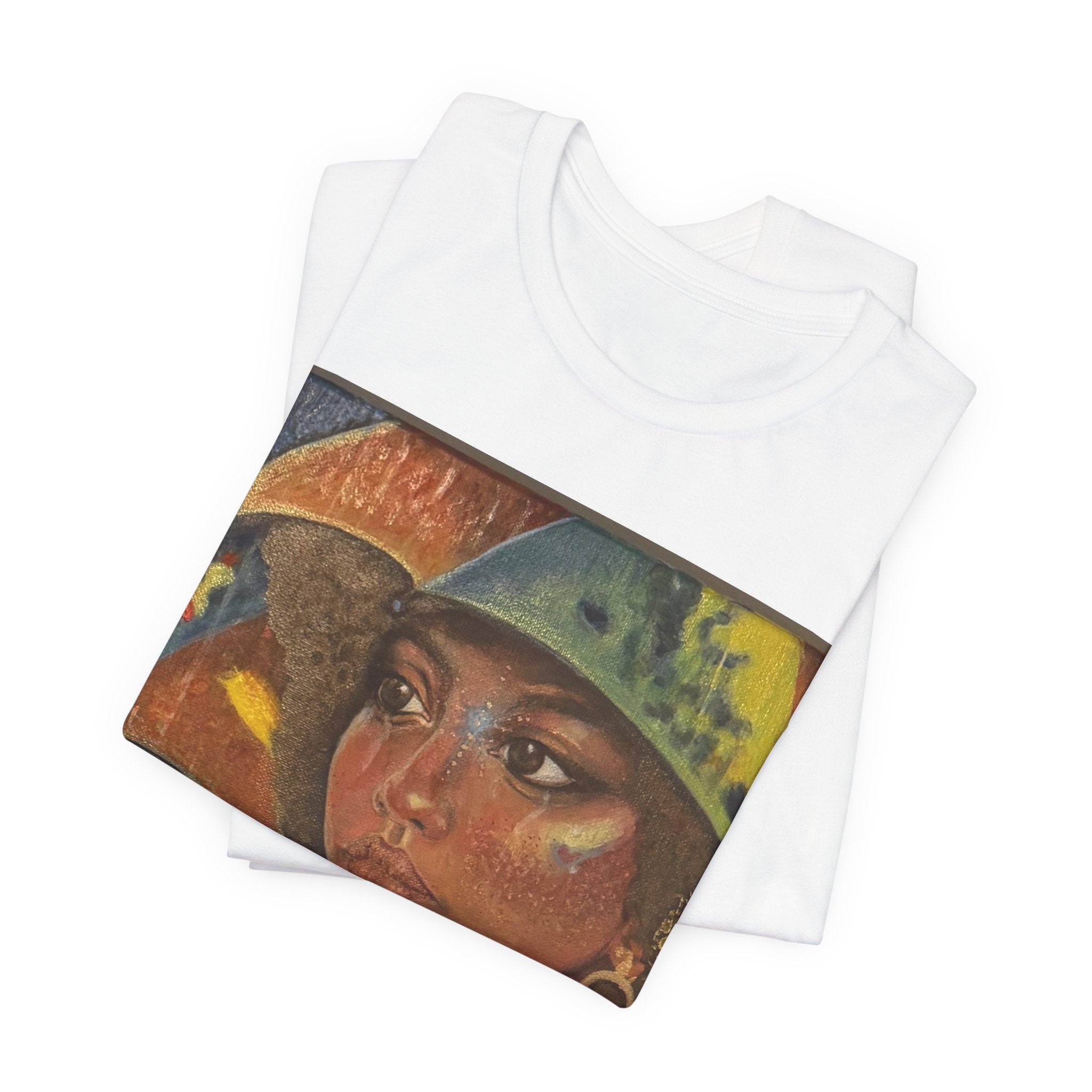 Afrocentric Art Portrait Tee — 'Tranquil Creations' Graphic T-Shirt